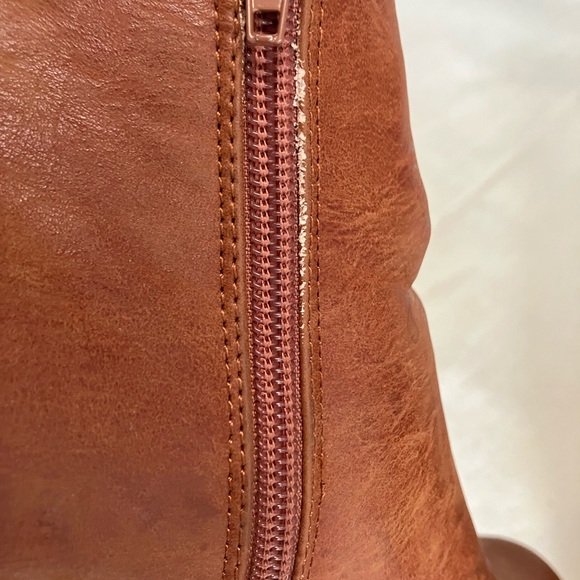 Delia Ankle Booties Tobacco Tan. Size 8. Chunky heel 2”+. Side zipper access. - Picture 6 of 7